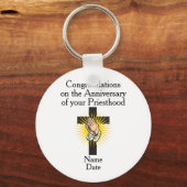 Priest Ordination Anniversary Retirement Birthday Keychain (Front)