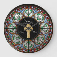 Priest Ordination Anniversary Stained Glass Cross