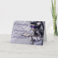 Priest Ordination Congratulations Chalice, Host, R