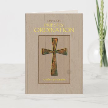 Priest Ordination Congratulations  Metal Cross Card by sandrarosecreations at Zazzle
