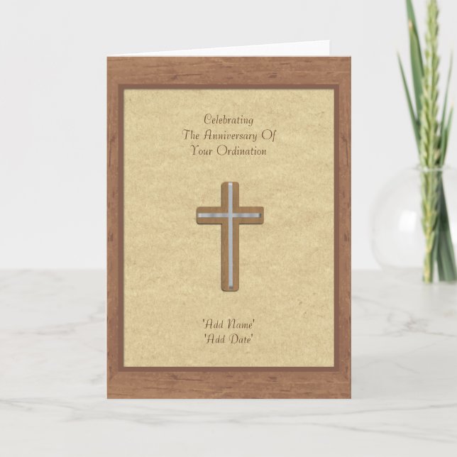 Priest Ordination Or Anniversary Card Personalized (Front)