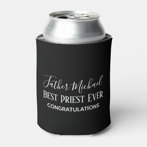 Priest Pastor Clergy Gifts _ Simple Personalized Can Cooler