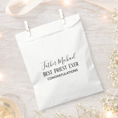 Priest Pastor Clergy Gifts - Simple Personalized Favor Bag