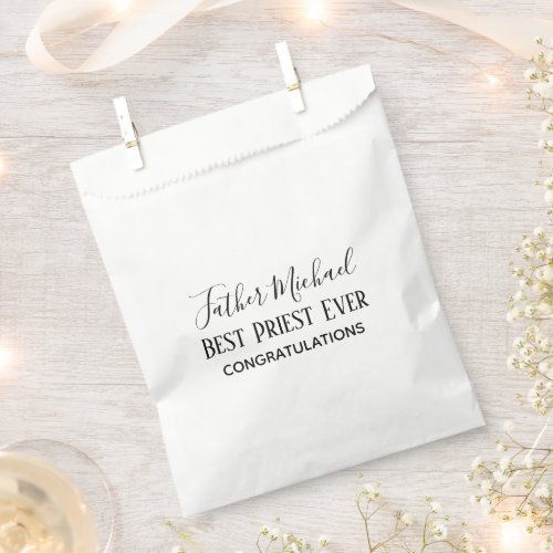 Priest Pastor Clergy Gifts _ Simple Personalized Favor Bag