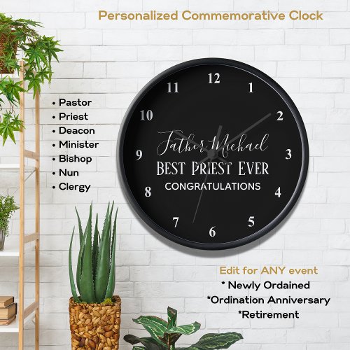 Priest Pastor Clergy Gifts - Simple Personalized R