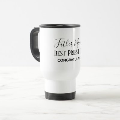 Priest Pastor Clergy Gifts - Simple Personalized Travel Mug