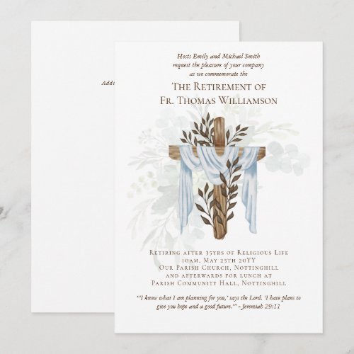 Priest Pastor Deacon Minister Retirement Invites