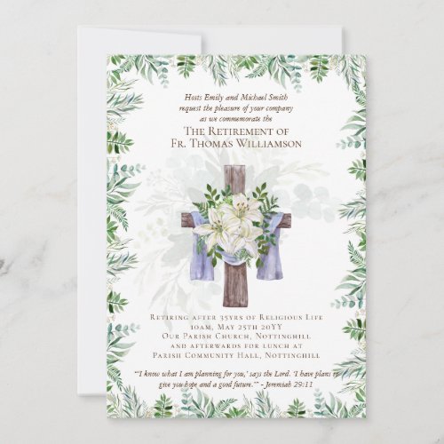 Priest Pastor Deacon Minister Retirement Invites
