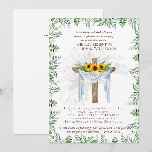 Priest Pastor Deacon Minister Retirement Invites