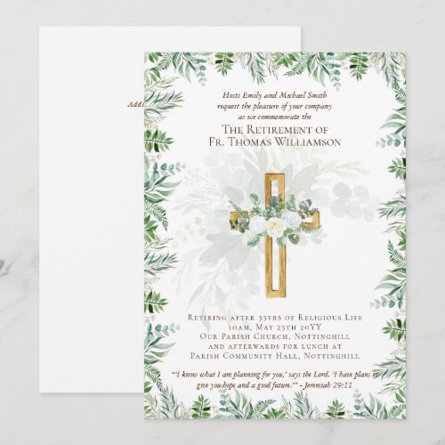 Priest Pastor Deacon Minister Retirement Invites
