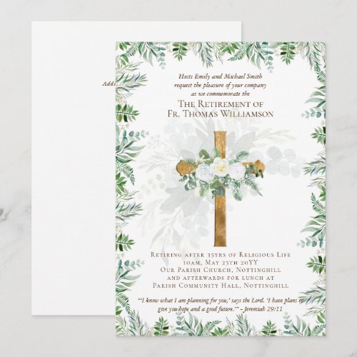 Priest Pastor Deacon Minister Retirement Invites