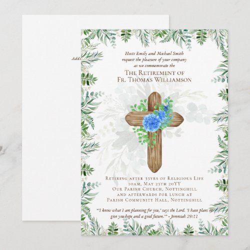 Priest Pastor Deacon Minister Retirement Invites
