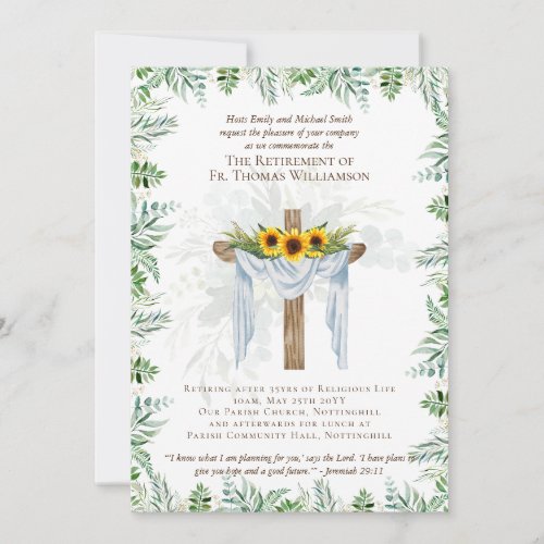 Priest Pastor Deacon Minister Retirement Invites