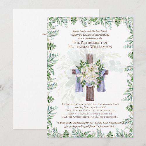 Priest Pastor Deacon Minister Retirement Invites