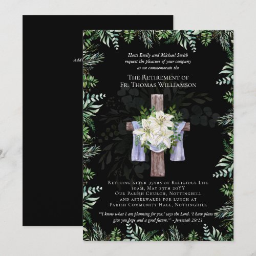 Priest Pastor Deacon Minister Retirement Invites