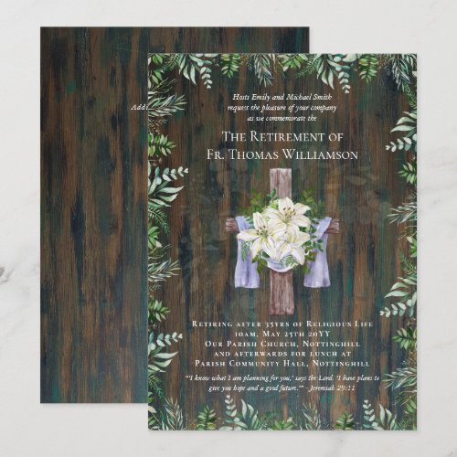 Priest Pastor Deacon Minister Retirement Lilies