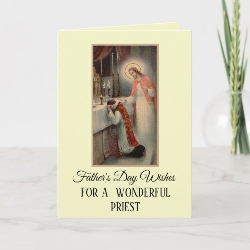 Priest Pastor Fathers Day Greeting Card