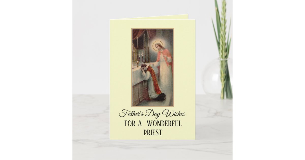 Priest Pastor Father's Day Greeting Card | Zazzle