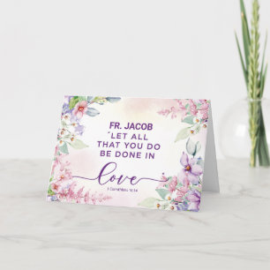 Priest Religious Valentines Day Love Scripture Card