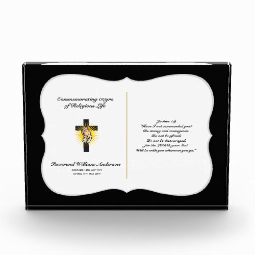 Priest Retirement Award _ With Bible Verse