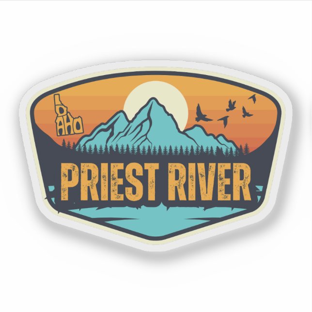 Priest River, Idaho Sticker (Front)