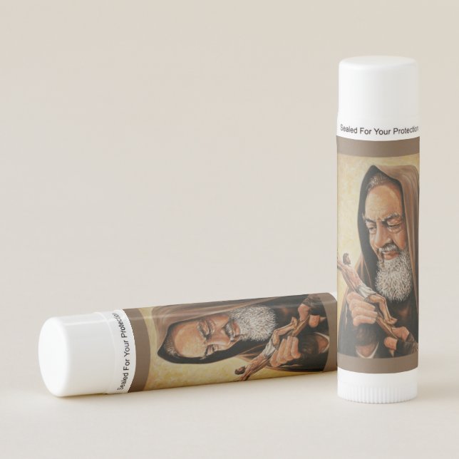 Priest Saint Padre Pio Lip Balm (Front)