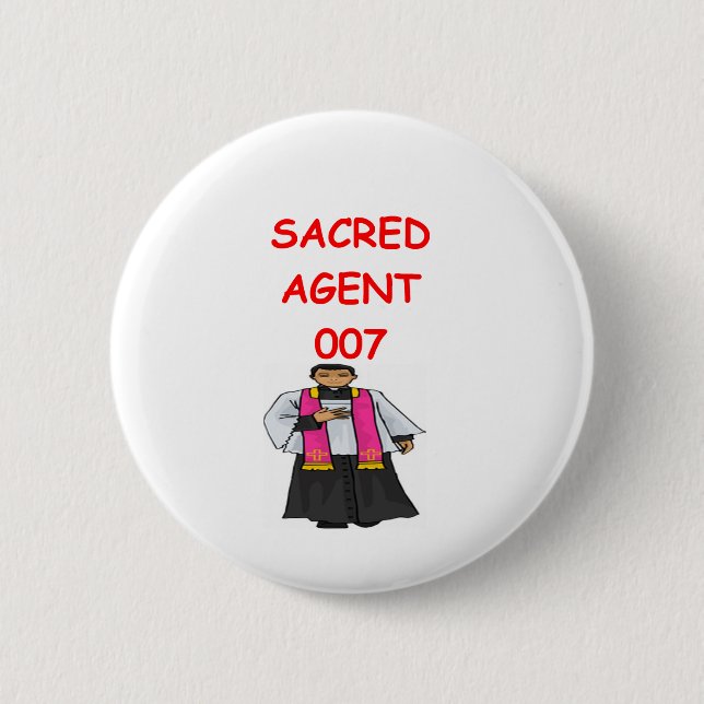 priest secret agent button (Front)