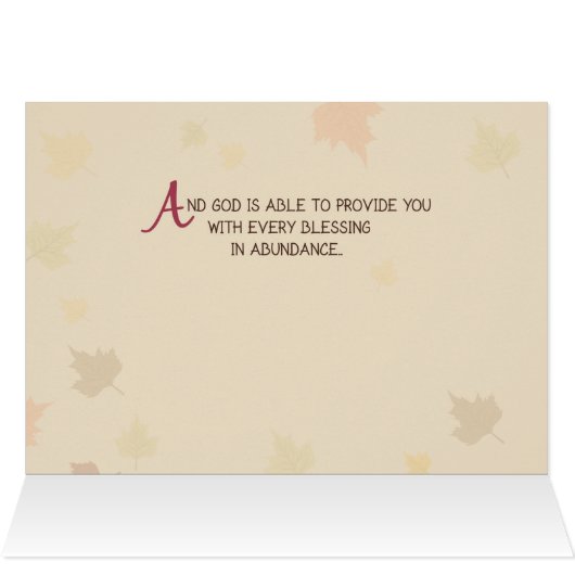 Priest Thanksgiving Gift Fall Leaves (Inside Horizontal (Top))