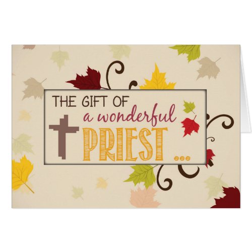 Priest Thanksgiving Gift Fall Leaves