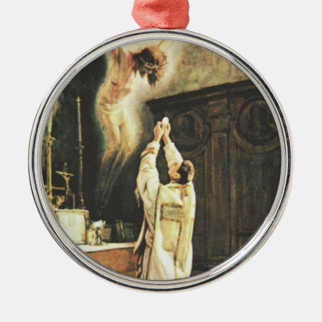 PRIEST TRADITIONAL CATHOLIC  MASS CHALICE HOST METAL ORNAMENT (Front)