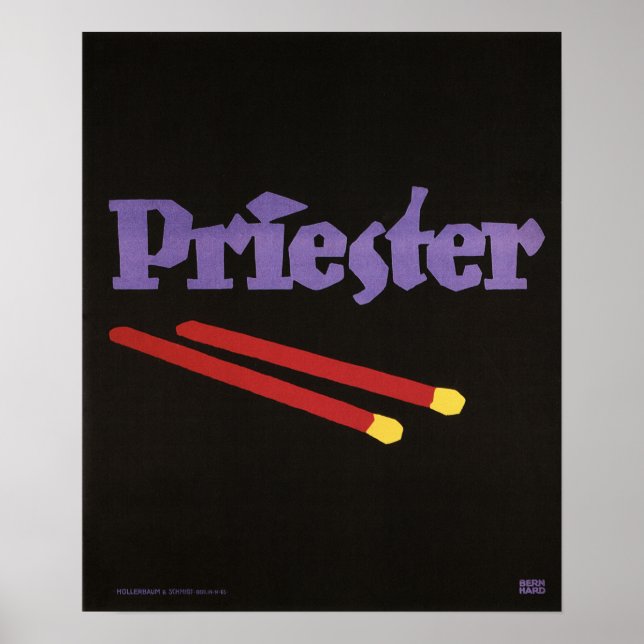 PRIESTER Matches Lucien Bernhardt Sachplakat Art Poster (Front)