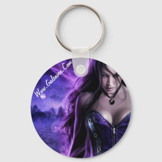 Priestess Dreaming Round Keyring