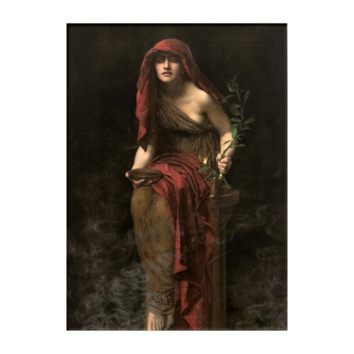 Priestess of Delphi 1891 by John Collier Acrylic Print