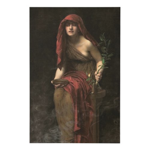 Priestess of Delphi 1891 by John Collier Faux Canvas Print
