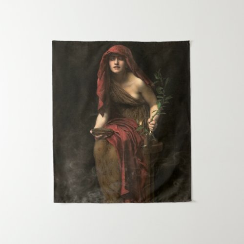 Priestess of Delphi 1891 by John Collier Tapestry