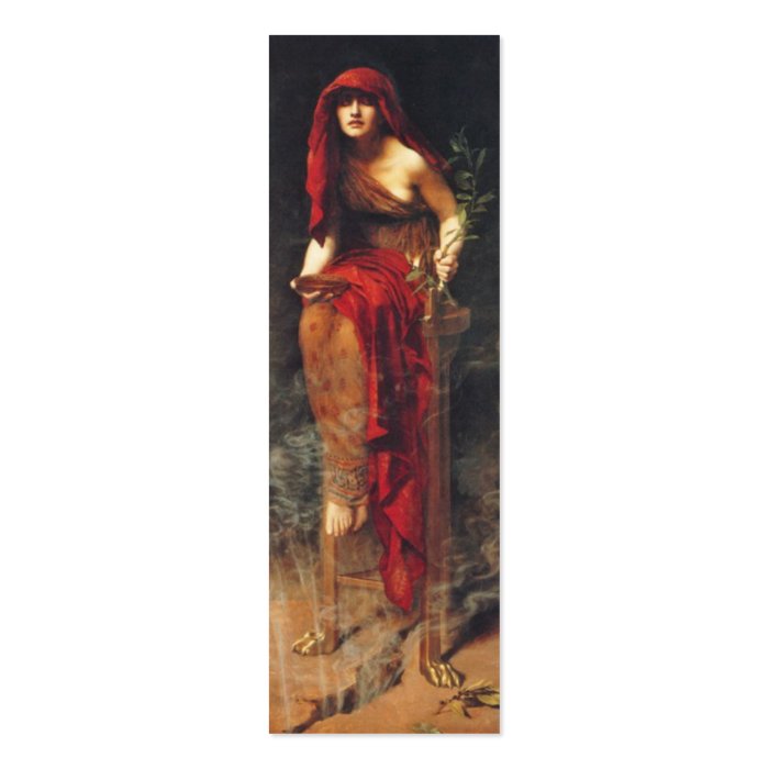 Priestess of Delphi Bookmark by John Maler Collier Business Cards