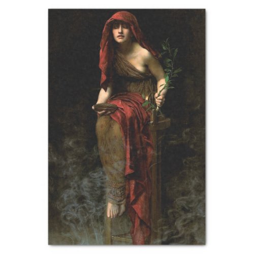 Priestess of Delphi John Collier Painting Tissue Paper