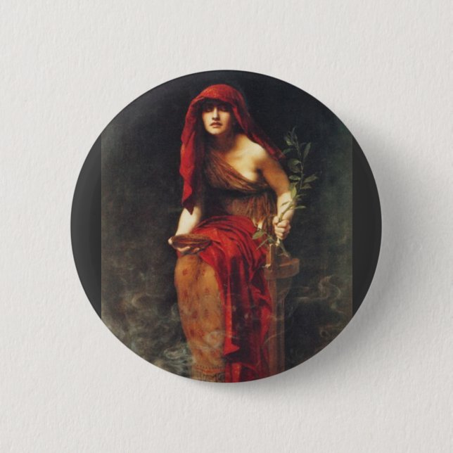 Priestess of Delphi Pinback Button (Front)