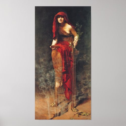 Priestess of Delphi Pre Raphaelite Poster