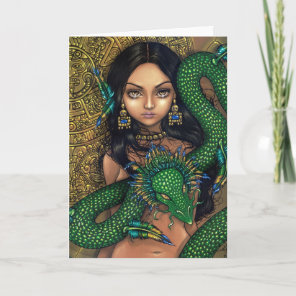 "Priestess of Quetzalcoatl" Card