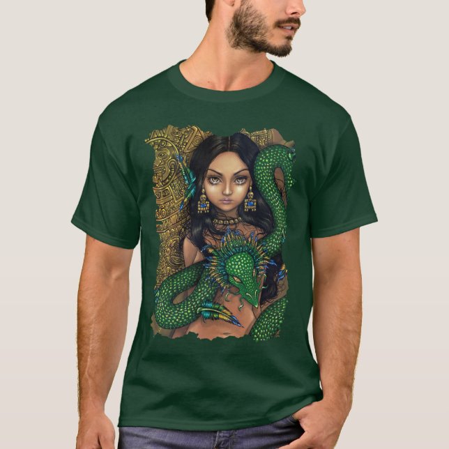 Priestess of Quetzalcoatl Shirt aztec dragon mayan (Front)