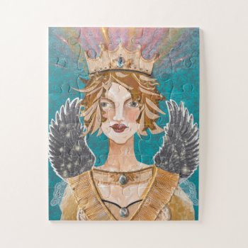 Priestess Paloma Blond Angel Princess Puzzle by TigerLilyStudios at Zazzle