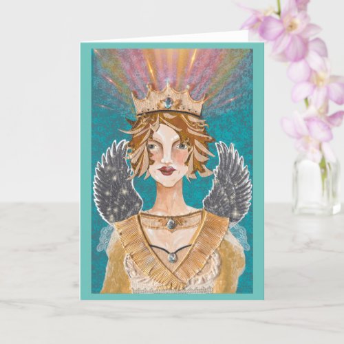 Priestess Paloma Guardian Angel Blank Card