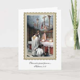 Priesthood Anniversary Ordination Elegant Priest Card