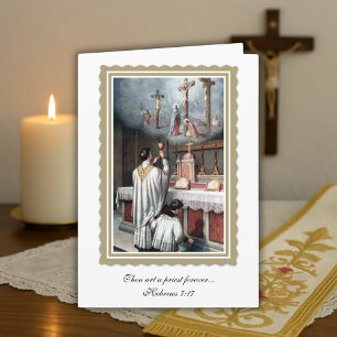 Priesthood Anniversary Ordination Elegant Priest Card