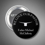 Priesthood Ordination Pastor Priest Collar Button<br><div class="desc">This versatile pin, featuring a classic priest collar design, is perfect for honoring and celebrating priests on any special occasion. Whether it’s for an ordination, an anniversary, Priesthood Sunday, or just as a token of appreciation, this pin serves as a meaningful way to recognize the sacred calling of the priesthood....</div>
