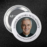 PRIESTHOOD PHOTO SIMPLE BLACK AND WHITE BUTTON<br><div class="desc">Perfect for Priesthood Sunday, ordination anniversaries, or any occasion honoring clergy, this pin serves as a meaningful symbol of appreciation and respect for those who dedicate their lives to serving Christ and His Church. The white background ensures the priest remains the focal point, making this pin a versatile accessory for...</div>