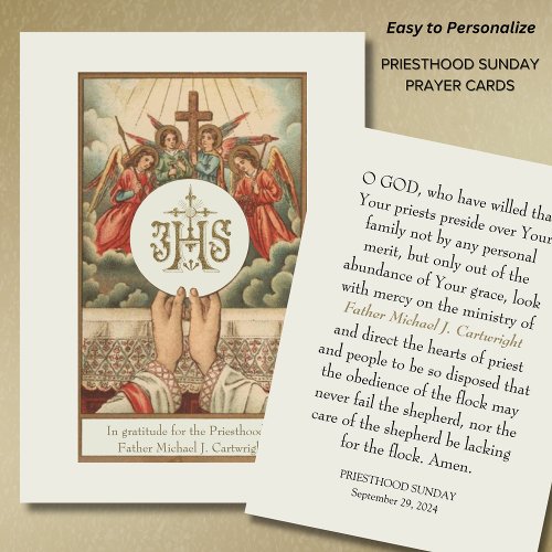 PRIESTHOOD SUNDAY PERSONALIZED PRAYER CARDS