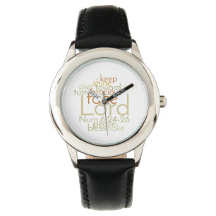 Priestly Blessing Men's Black Leather Watch
