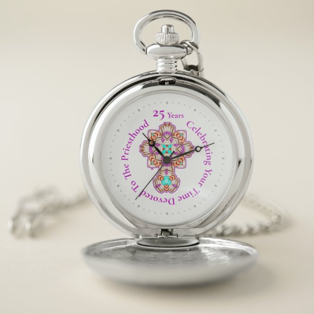 Priests 25th Ordination Anniversary Celebration Pocket Watch (Inside)